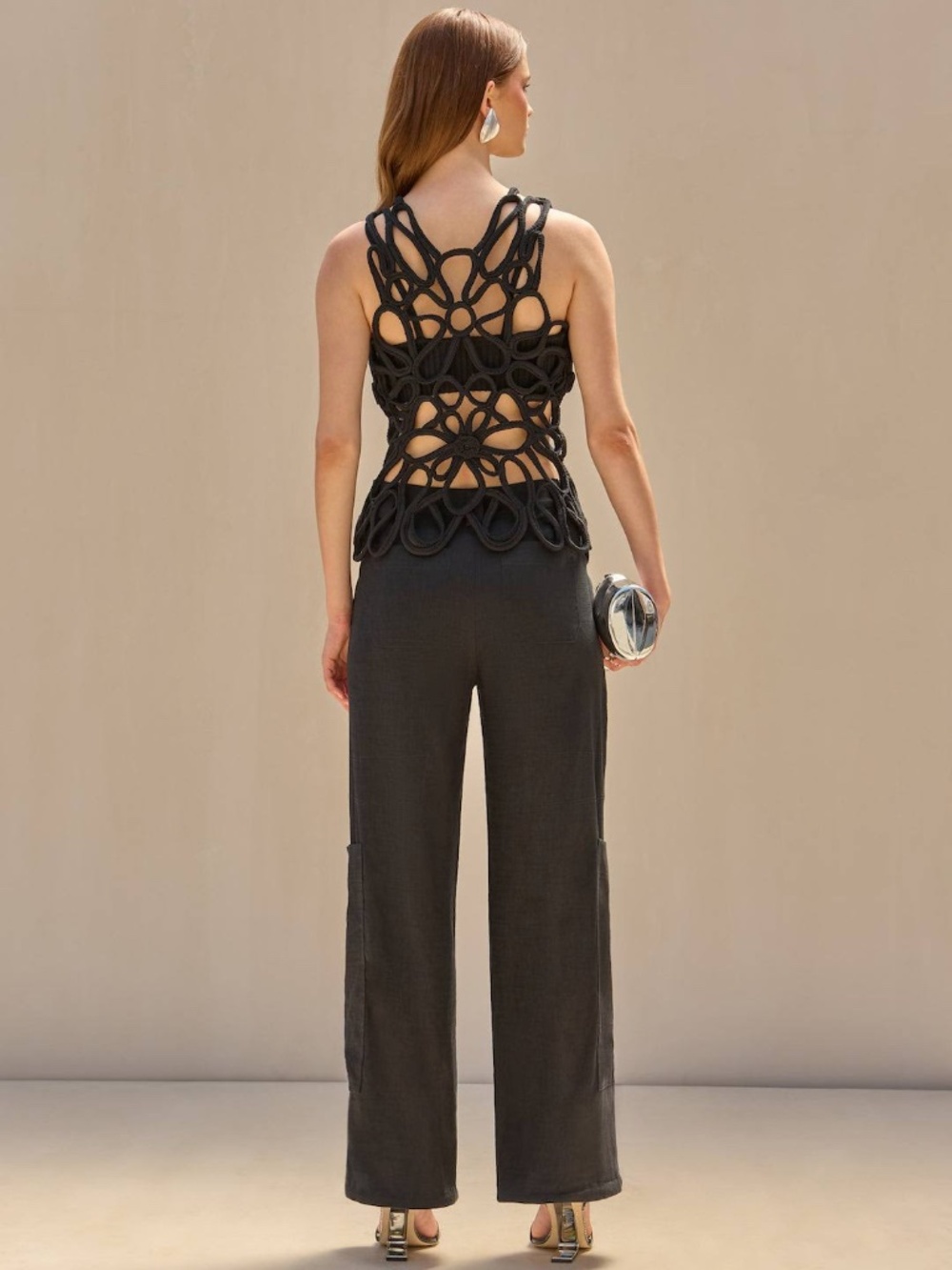 Cult Gaia Women's Danica Knitted Top Black M NWT - Picture 3 of 12